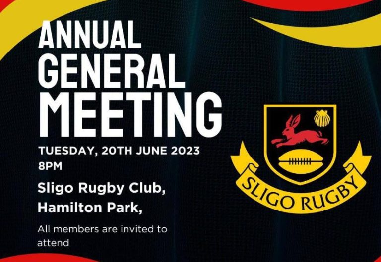 Sligo Rugby AGM Announcement